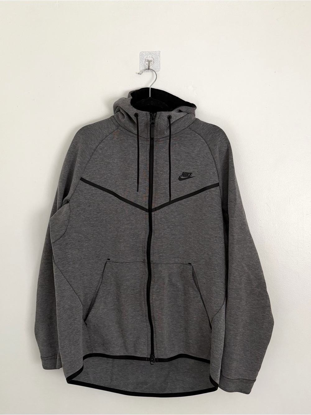 Nike Tech Dark Grey Fleece Windrunner Full-Zip Hoodie